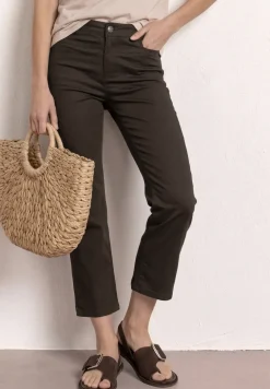 3/4 broek met flared pijpen in casual pasvorm