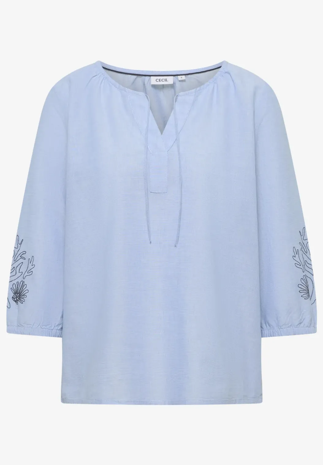 3/4 mouw blouse met borduursel