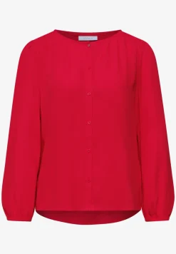 3/4 mouw blouse met ronde hals en knopen