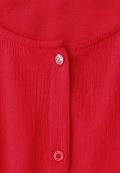 3/4 mouw blouse met ronde hals en knopen