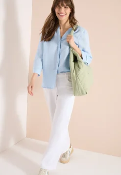 3/4 mouw blouse van linnenmix