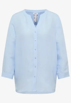 3/4 mouw blouse van linnenmix