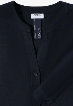 3/4 mouw blouse van linnenmix