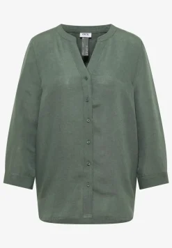 3/4 mouw blouse van linnenmix
