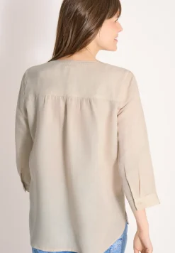 3/4 mouw blouse van linnenmix