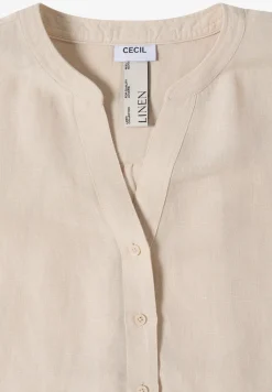 3/4 mouw blouse van linnenmix