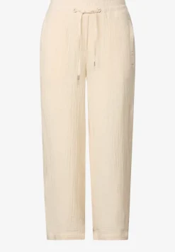 3/4 wide leg mousseline broek