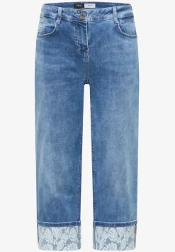 7/8 Wide Legs jeans met omgeslagen detail