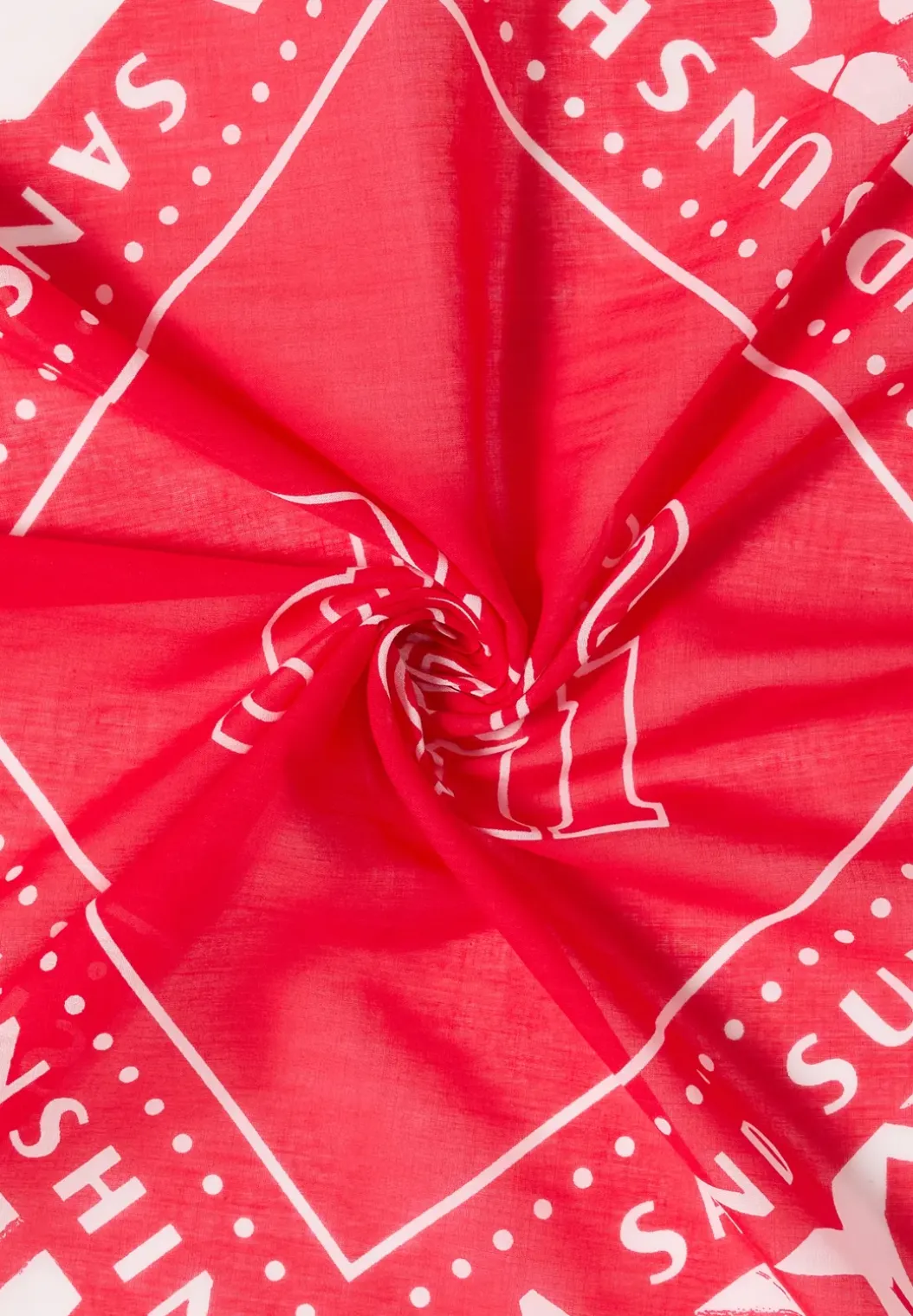 Bandana met print en tekst
