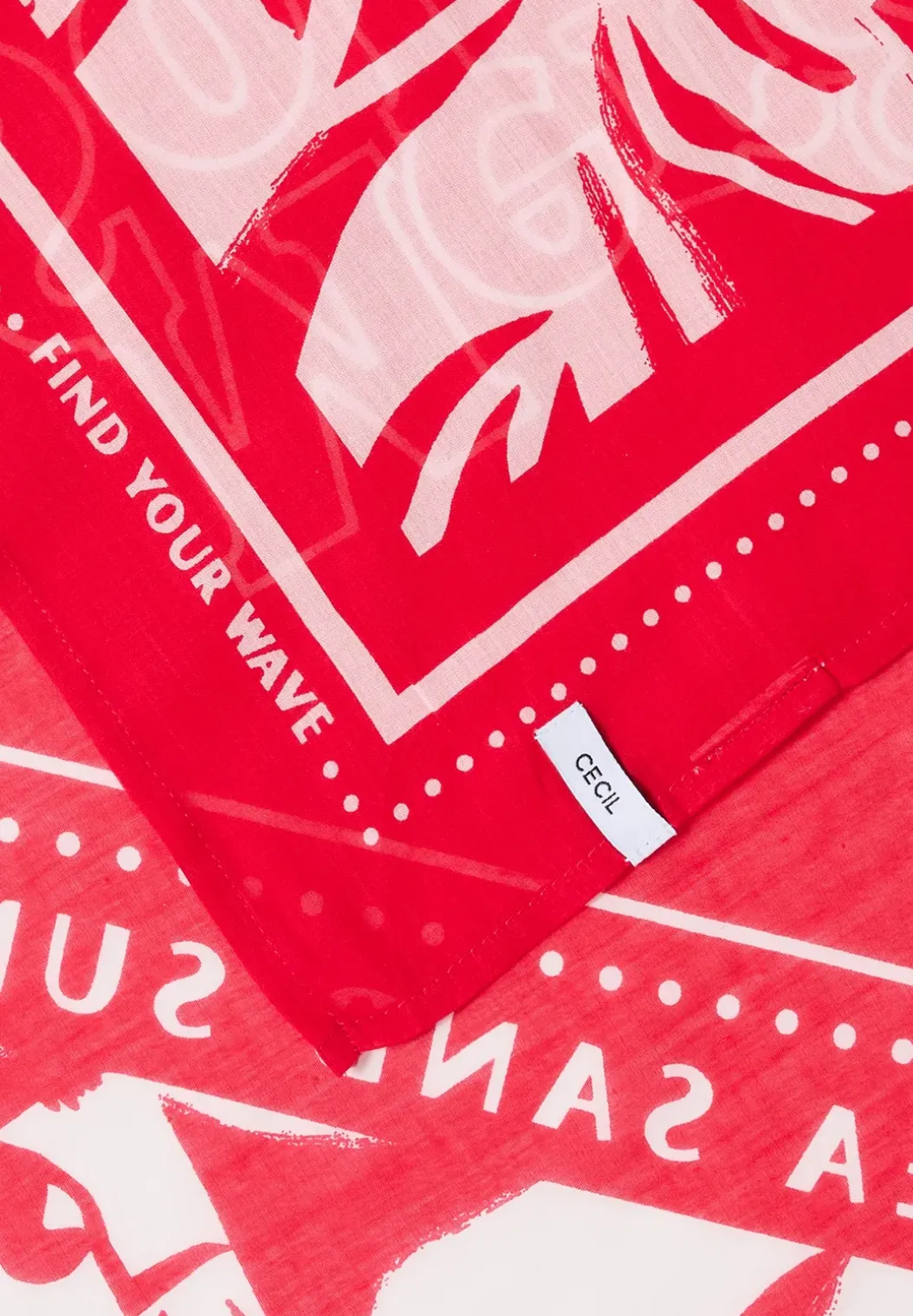 Bandana met print en tekst