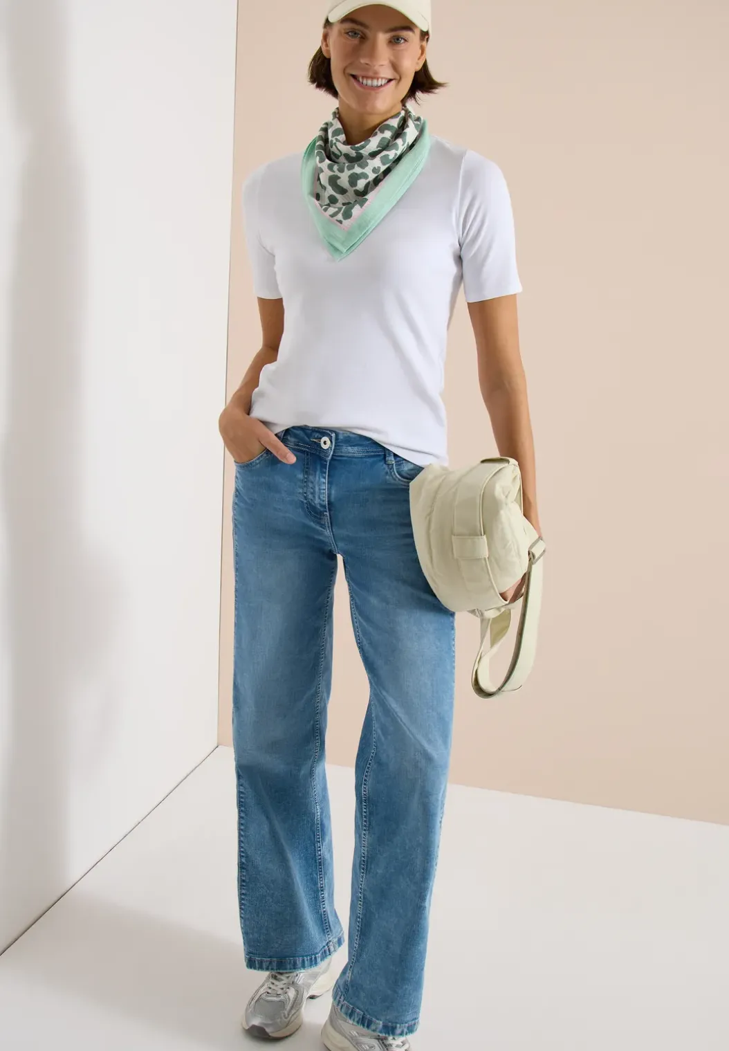 Bandana met textuur en leoprint