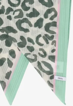 Bandana met textuur en leoprint