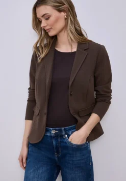 Basic blazer met reverskraag