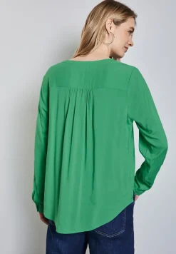 Basic blouse in effen kleur