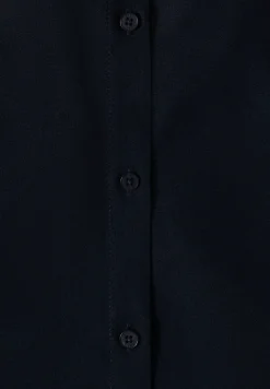 Basic blouse met overhemdkraag in effen kleur