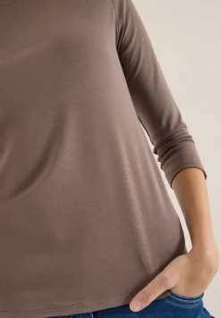 Basic shirt in effen kleur