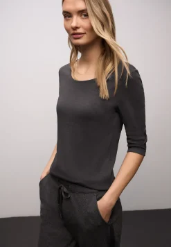 Basic Shirt met 3/4 mouwen