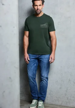 Basic Shirt met borstprint