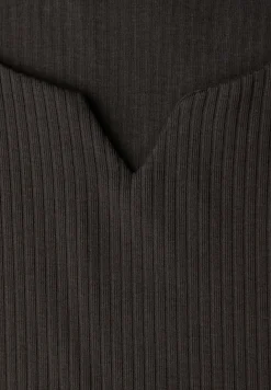 Basic shirt met geribbelde textuur