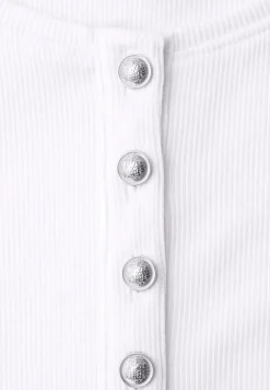 Basic Shirt met geribde textuur