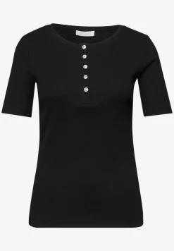 Basic Shirt met geribde textuur