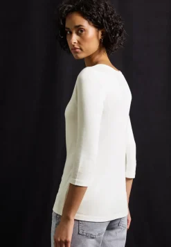 Basic shirt met knoopdetail