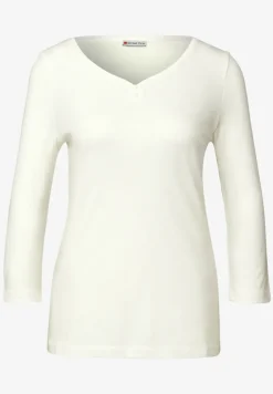 Basic shirt met knoopdetail