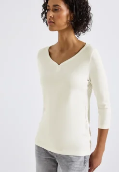 Basic shirt met knoopdetail