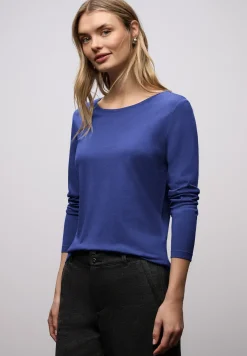 Basic shirt met ronde hals
