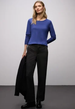 Basic shirt met ronde hals