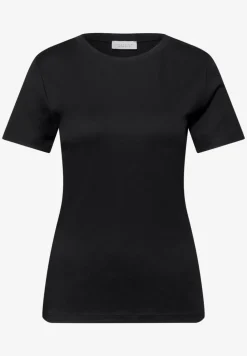 Basic Shirt met ronde hals en korte mouwen