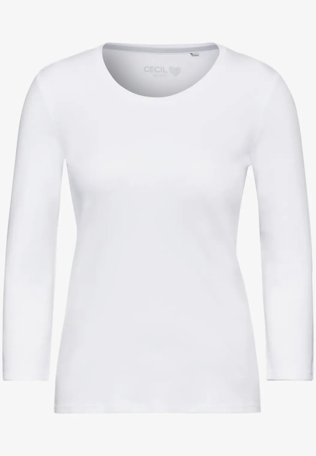 Basic shirt met ronde hals