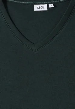 Basic shirt met V-hals