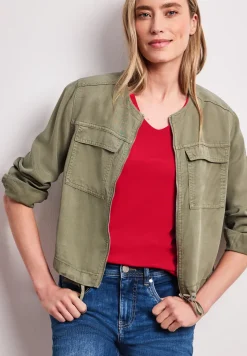 Basic Shirt met V-hals in effen kleur