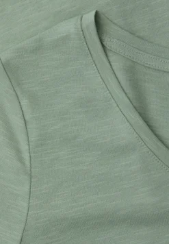 Basic Shirt met V-hals in effen kleur