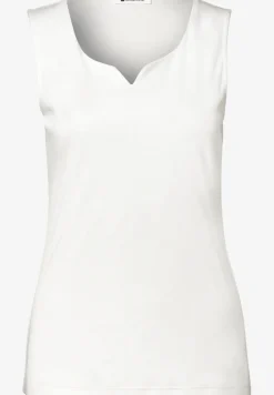 Basic top met hartvormige halslijn