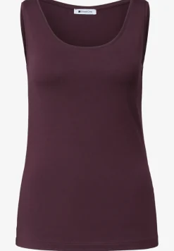 Basic top met ronde hals in jersey