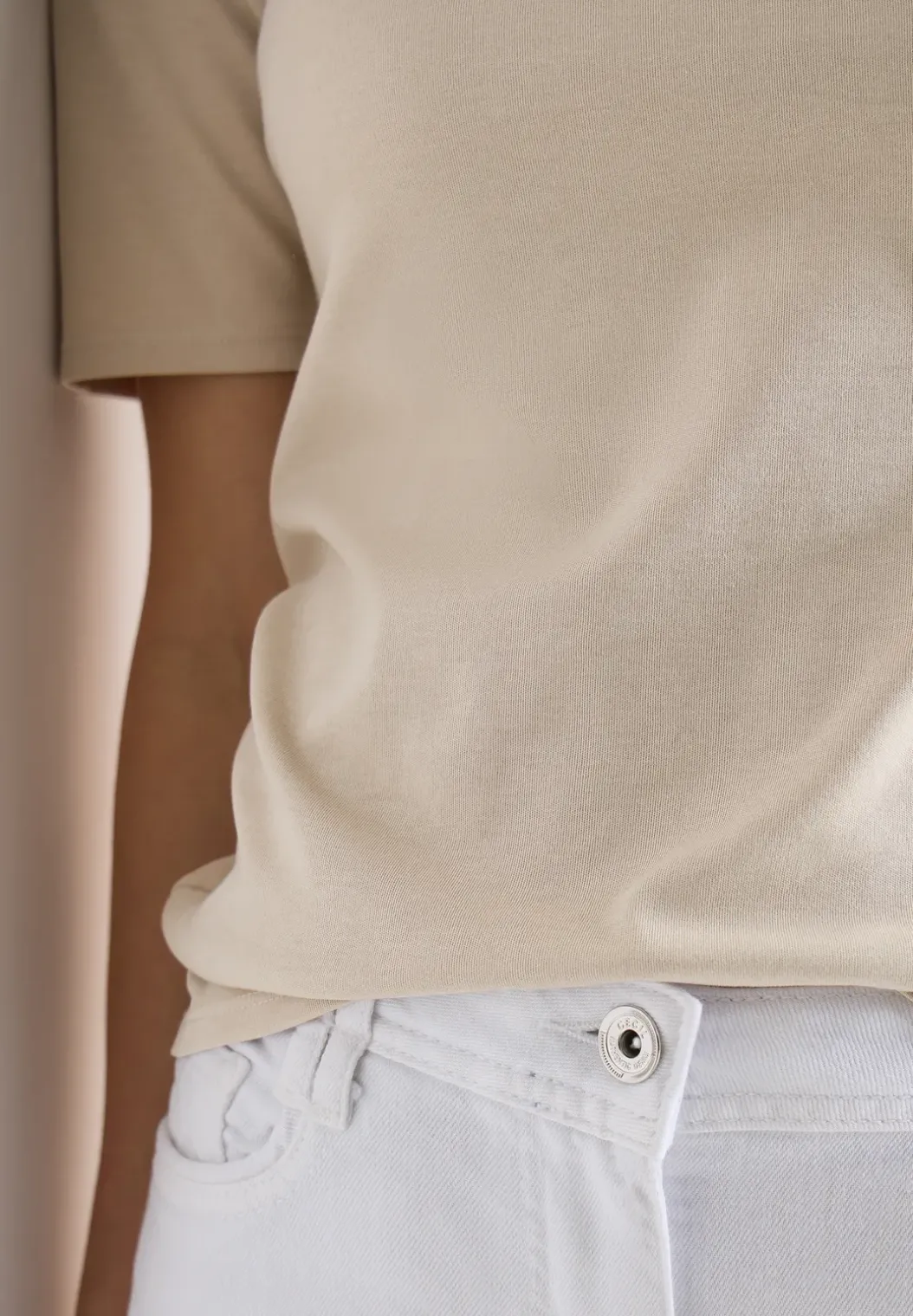 Basic katoenen shirt