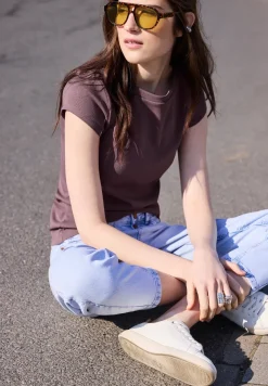 Basic shirt met boothals