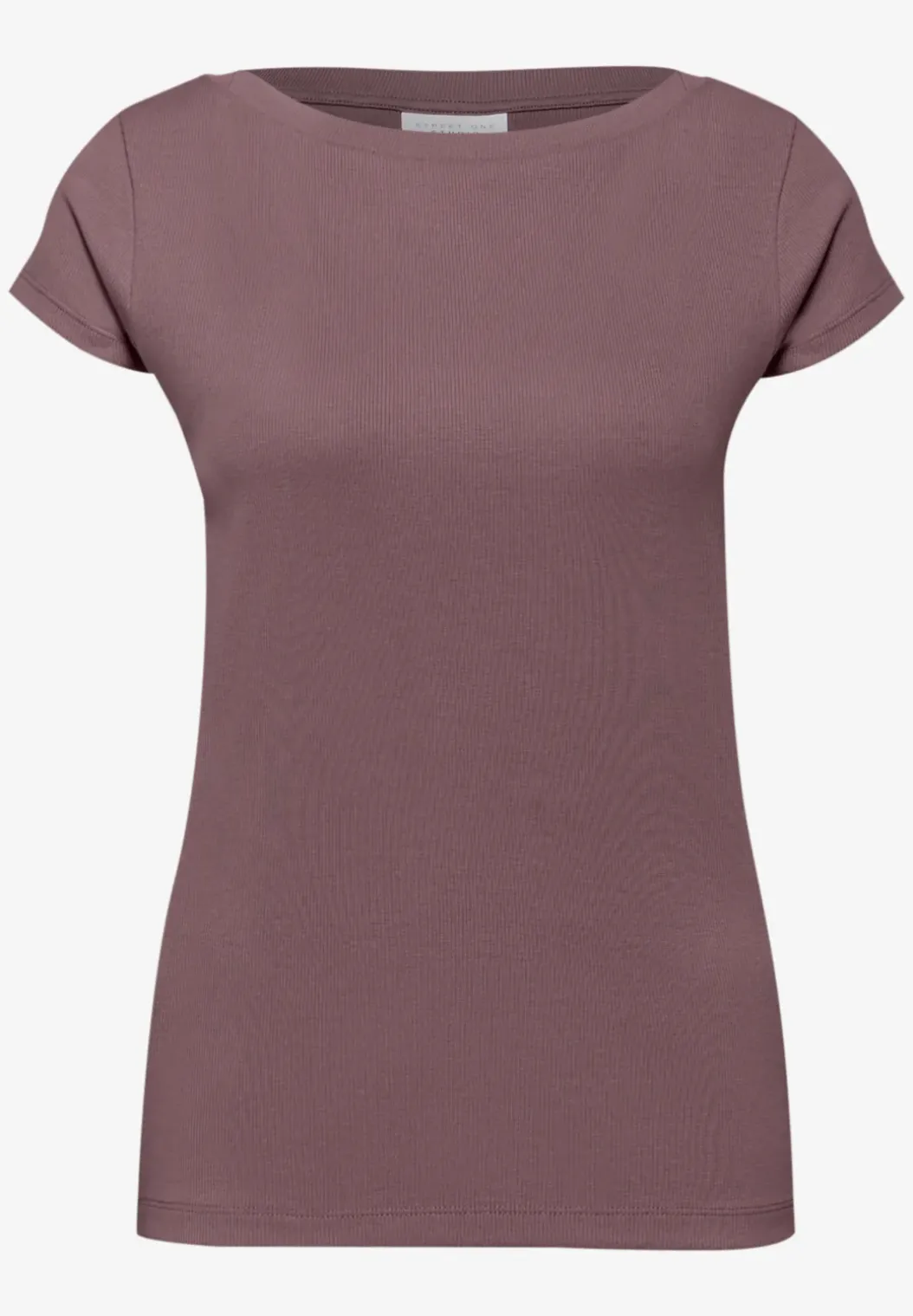 Basic shirt met boothals
