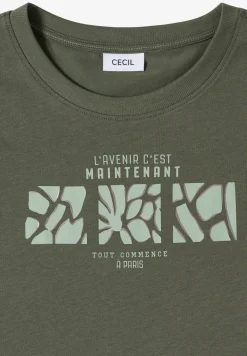 Basic shirt met print aan de voorkant