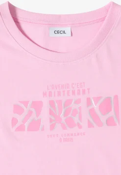 Basic shirt met print aan de voorkant