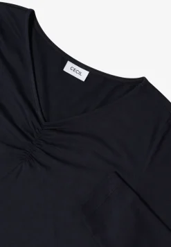 Basic shirt met rimpels