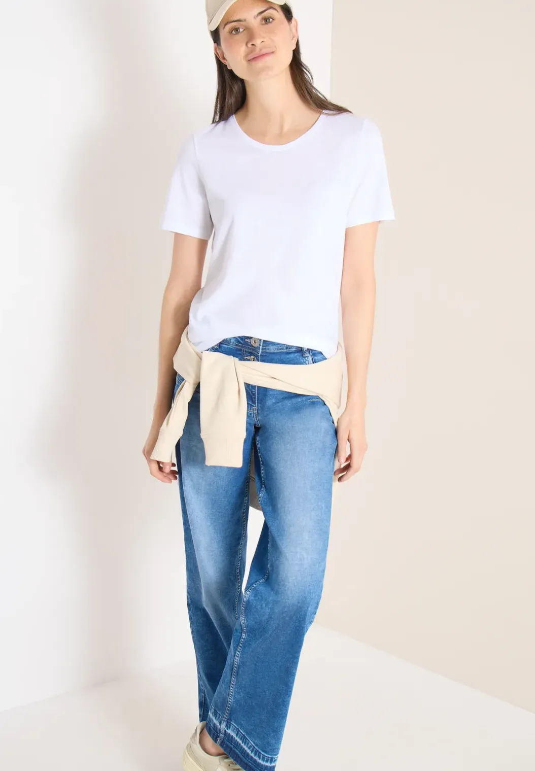 Basic Shirt met ronde hals