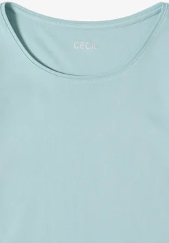 Basic Shirt met ronde hals in effen kleur