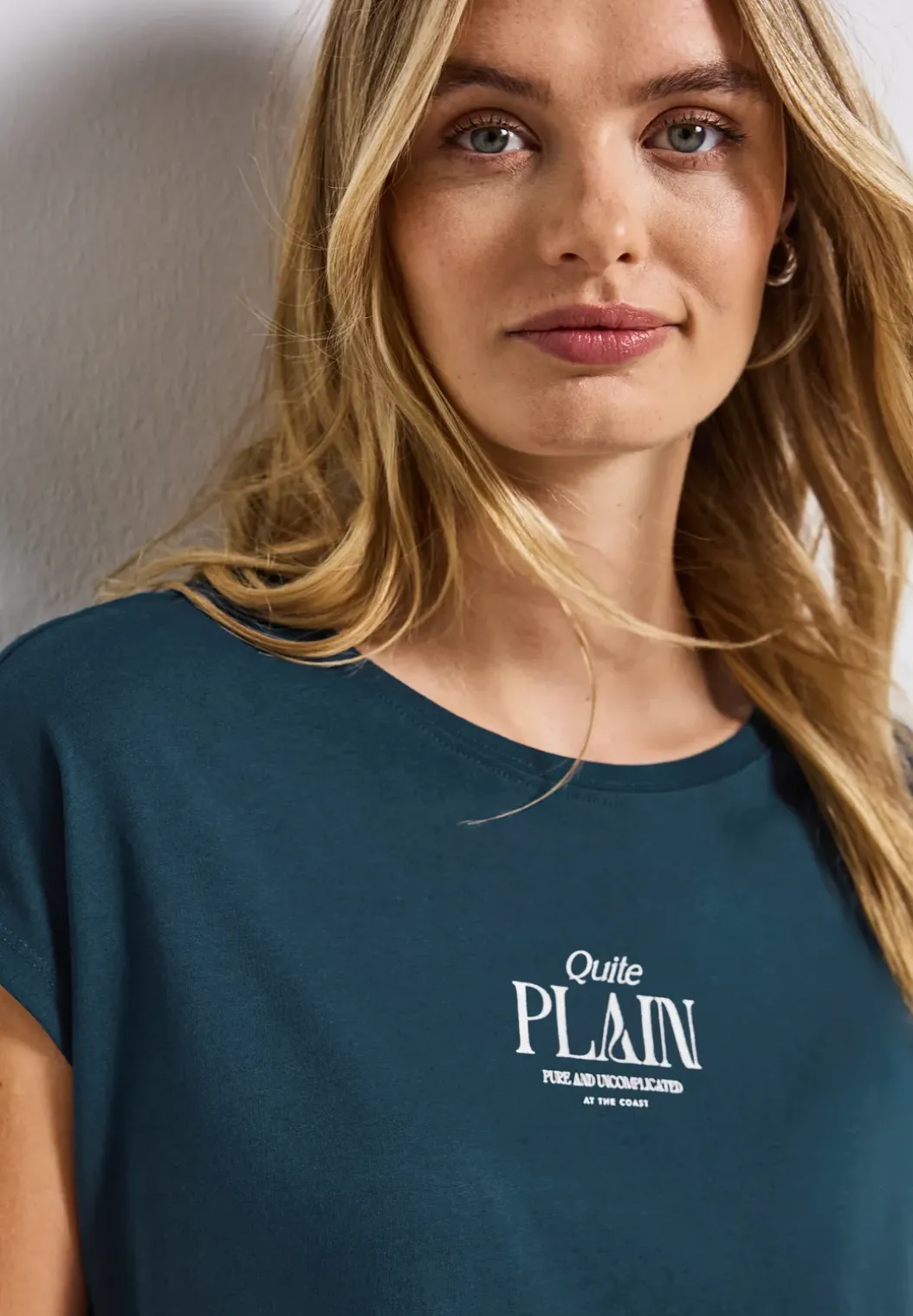 Basic shirt met tekst
