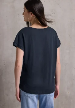 Basic shirt met V-hals