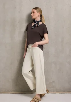Basic shirt met V-hals