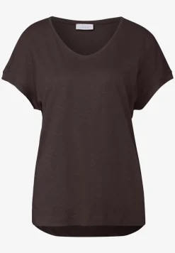 Basic shirt met V-hals