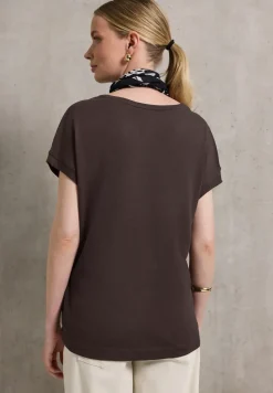 Basic shirt met V-hals
